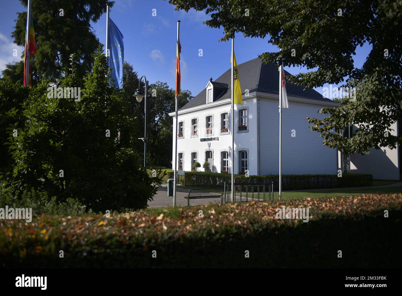 Illustration picture shows the city hall in Oudsbergen (former