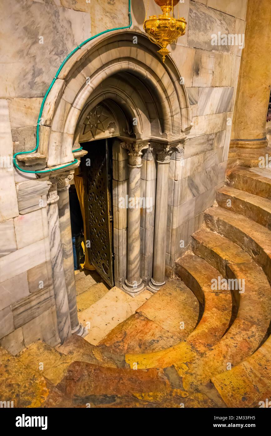 Archway to the Grotto in the Church of the Nativity in Bethlehem