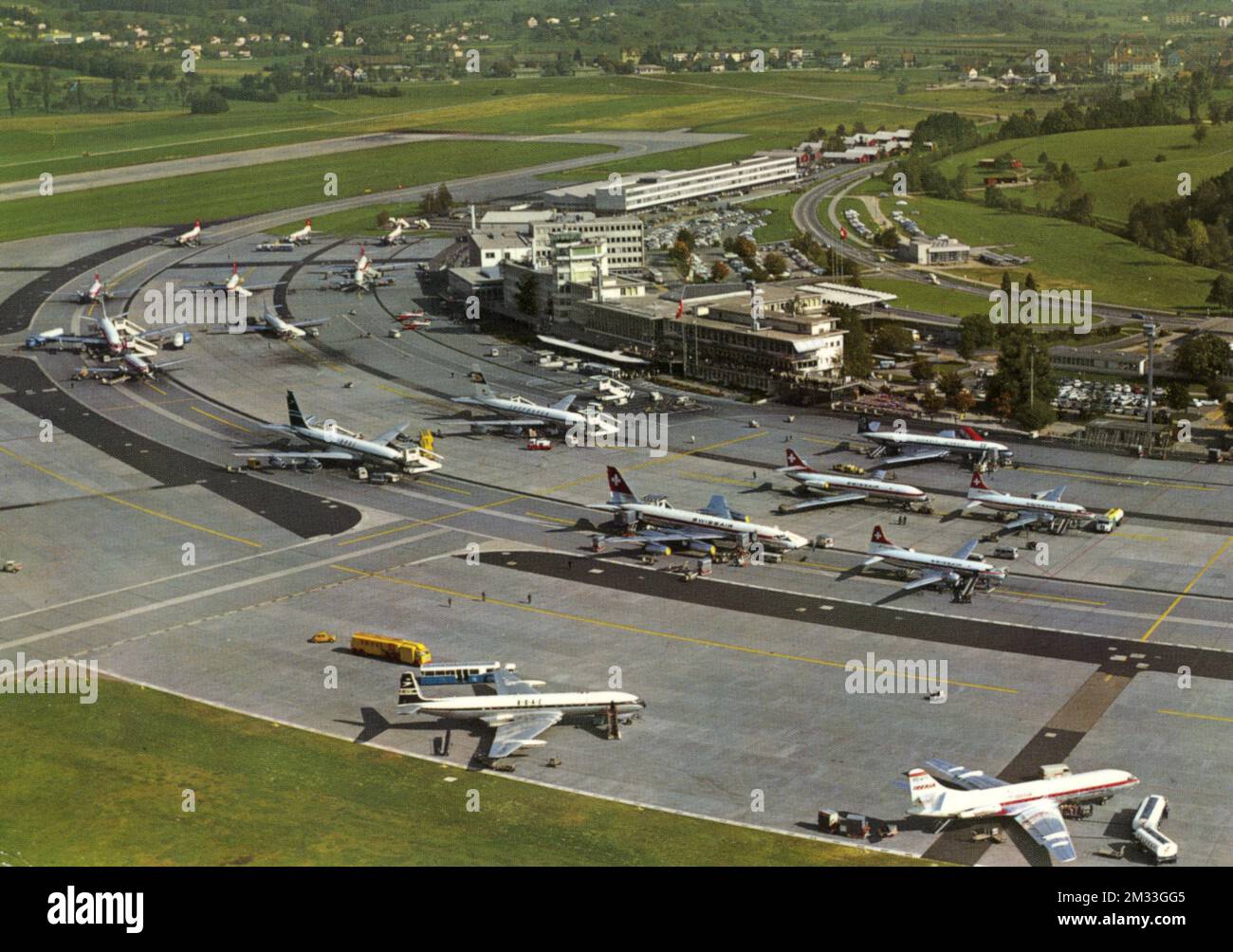 Aeroplani - Aeroporto di Zurigo Stock Photo