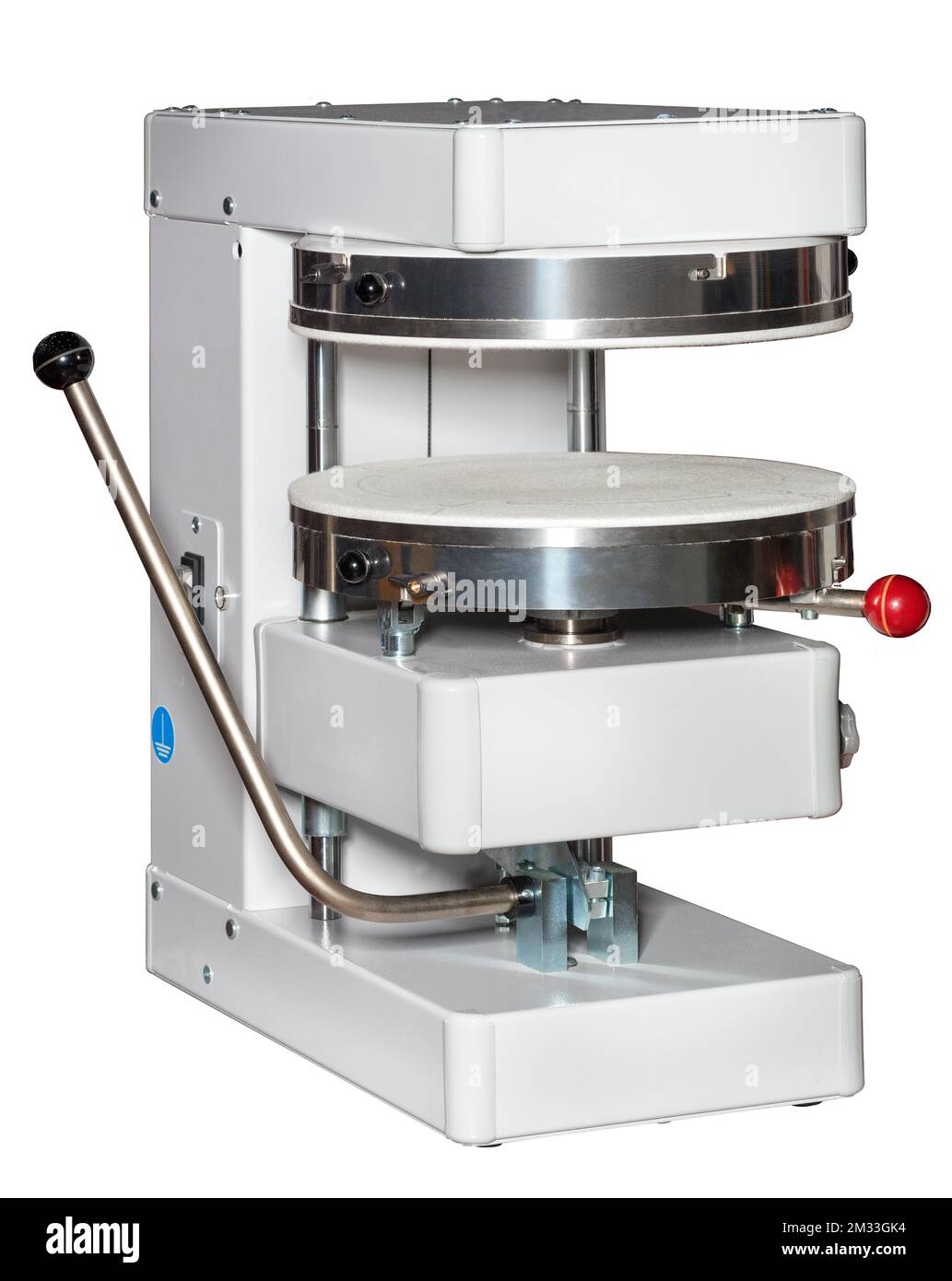 Pizza press for fast and highquality production of a pizza base of a