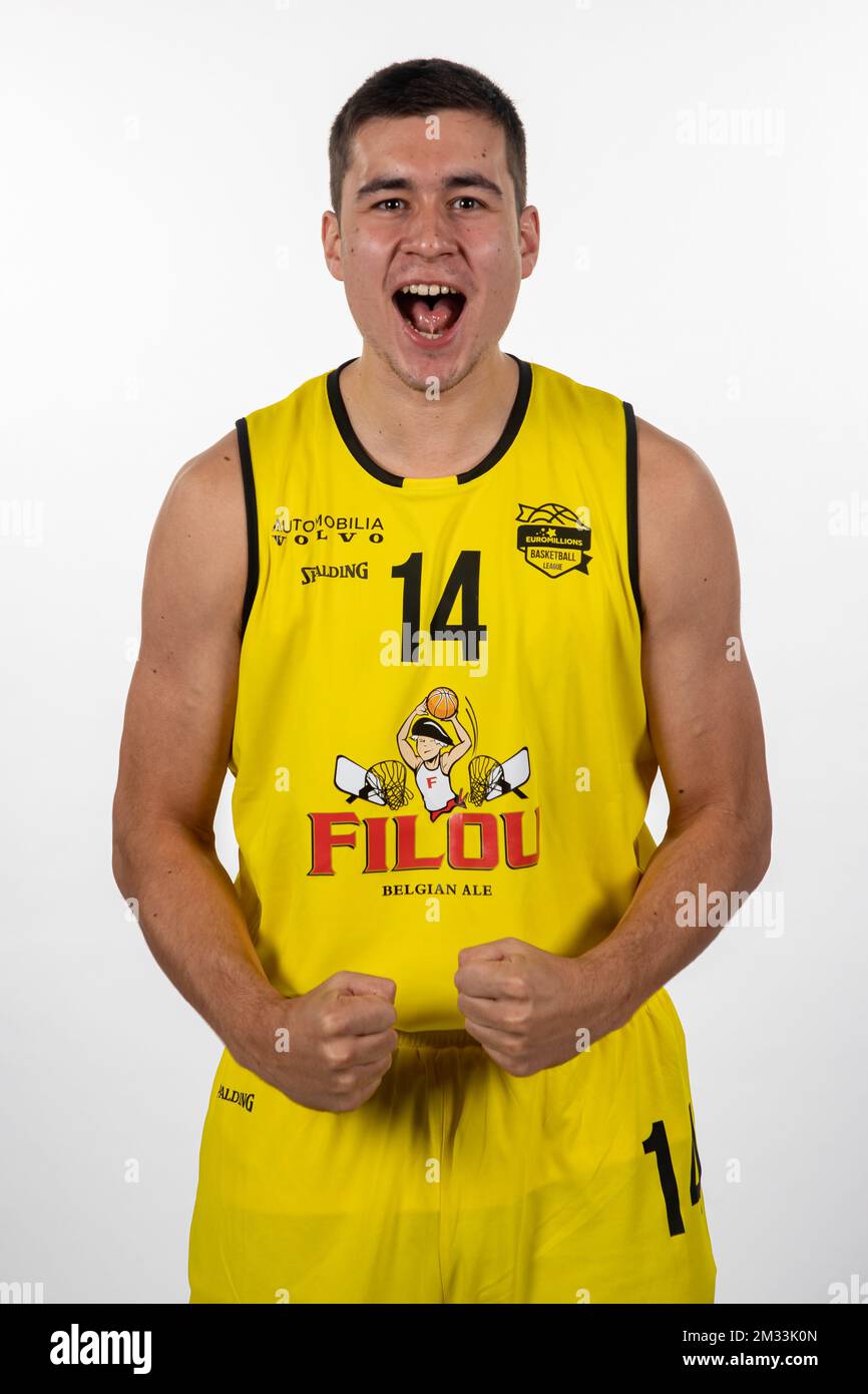 Oostende's Servaas Buysschaert poses at a photoshoot of Belgian Basketball  team Filou Oostende, ahead of the 2020-2021 EuroMillions League, Friday 02  October 2020 in Brussels. BELGA PHOTO KURT DESPLENTER Stock Photo - Alamy