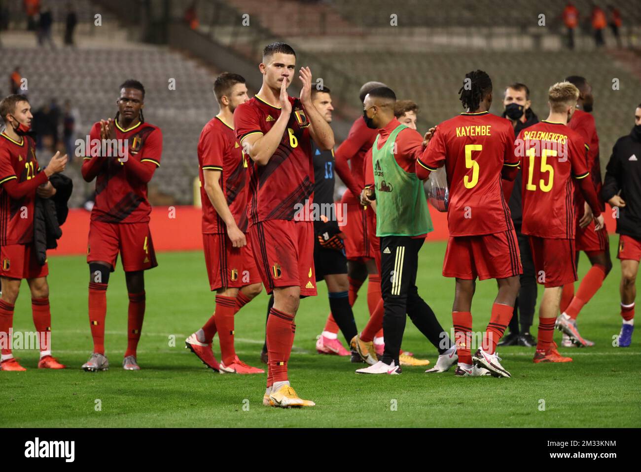Belgium's Leander Dendoncker pictured during a friendly game between the Belgian national soccer team Red Devils and Ivory Coast, Thursday 08 October 2020 in Brussels. BELGA PHOTO VIRGINIE LEFOUR Stock Photo
