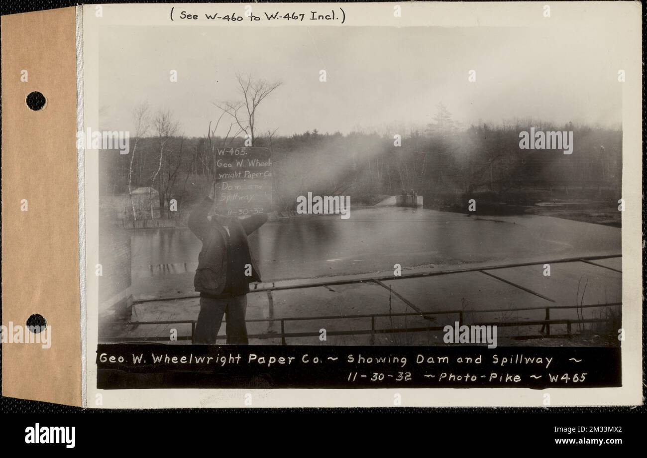 W. Wheelwright Paper Co., dam and spillway, Ware, Mass., Nov. 30, 1932 , waterworks, real