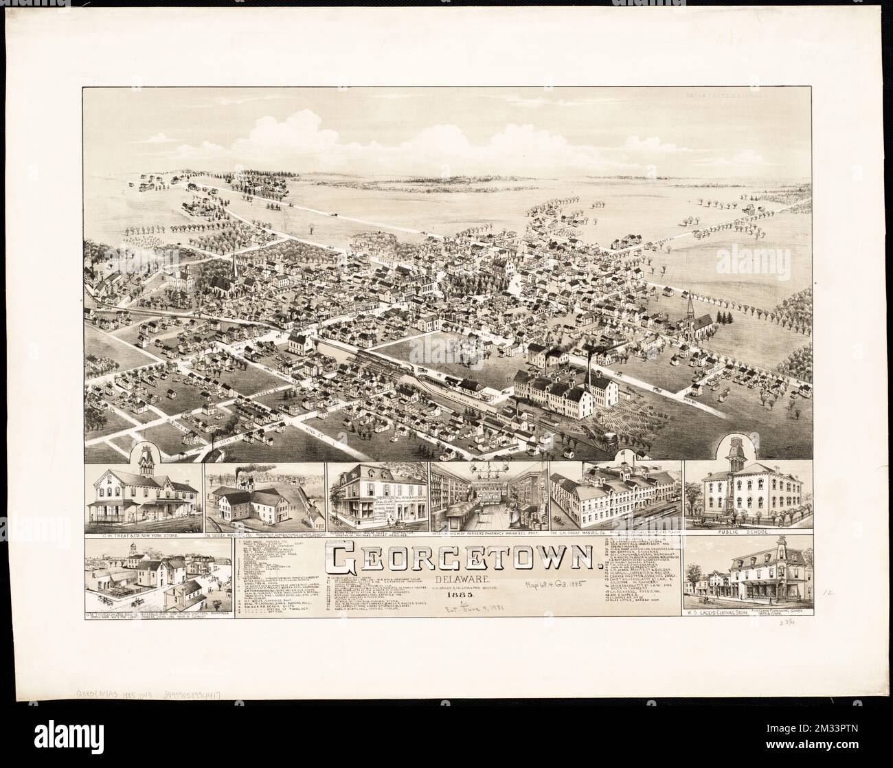 Delaware 1885 , Del., Aerial views Norman B
