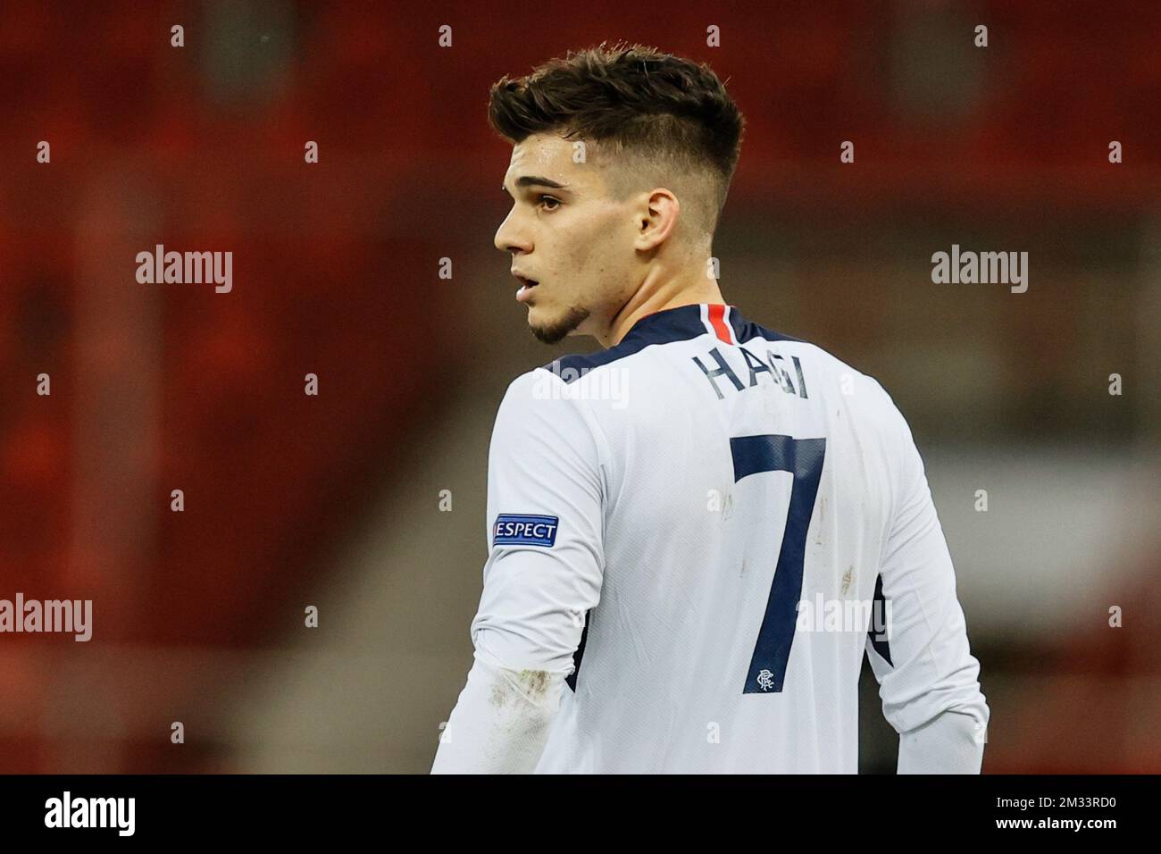 Rangers' Ianis Hagi pictured during a soccer match between Belgian team Standard de Liege and Scottish club Rangers FC, Thursday 22 October 2020 in Liege, on the first day of the group phase (group D) of the UEFA Europa League competition. BELGA PHOTO BRUNO FAHY Stock Photo