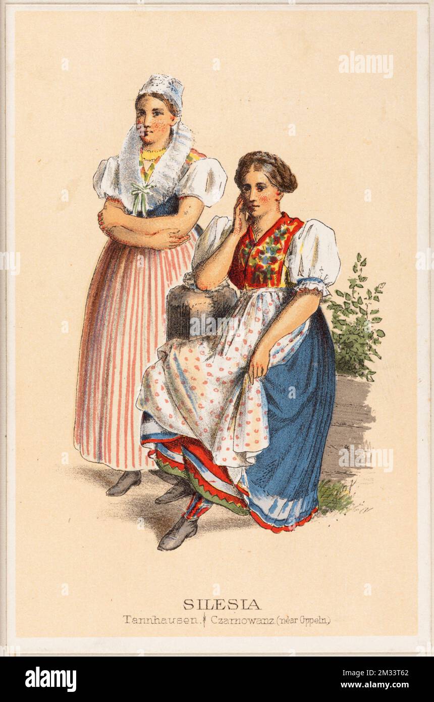 German peasant costumes Silesia Tannhausen Czarnowanz (near Oppeln) , Clothing & dress