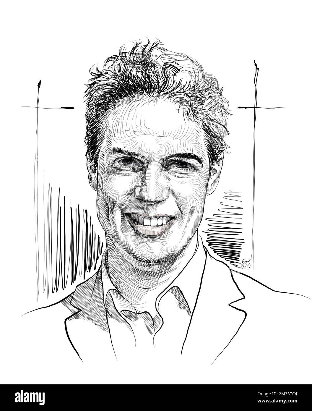 This drawing by Igor Preys shows State Secretary for scientific policy