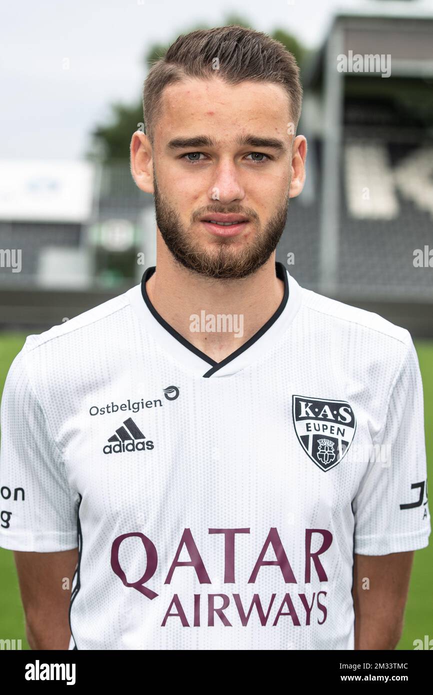 Eupen's Boris Lambert poses for the photographer, in marge of the 2020