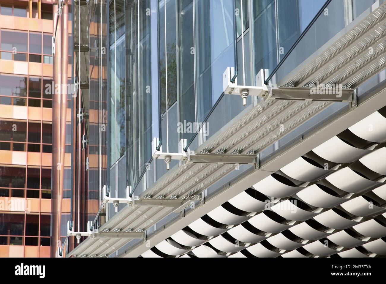 Detail of the exterior of an office building. Concept of modern architecture and business. Stock Photo