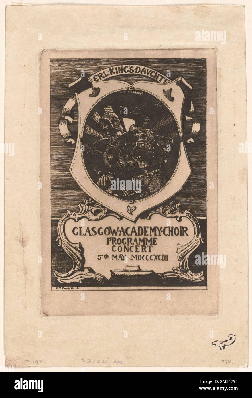 Glasgow Academy Choir concert ,. Sir David Young Cameron (1865-1945). Prints Stock Photo