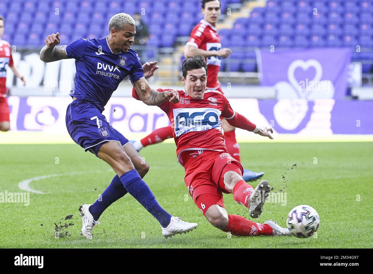 ANDERLECHT, BELGIUM - APRIL 11: 1-1 RSC Anderlecht, goal by Lukas Nmecha of RSC  Anderlecht during the Jupiler Pro League match between RSC Anderlecht Stock  Photo - Alamy