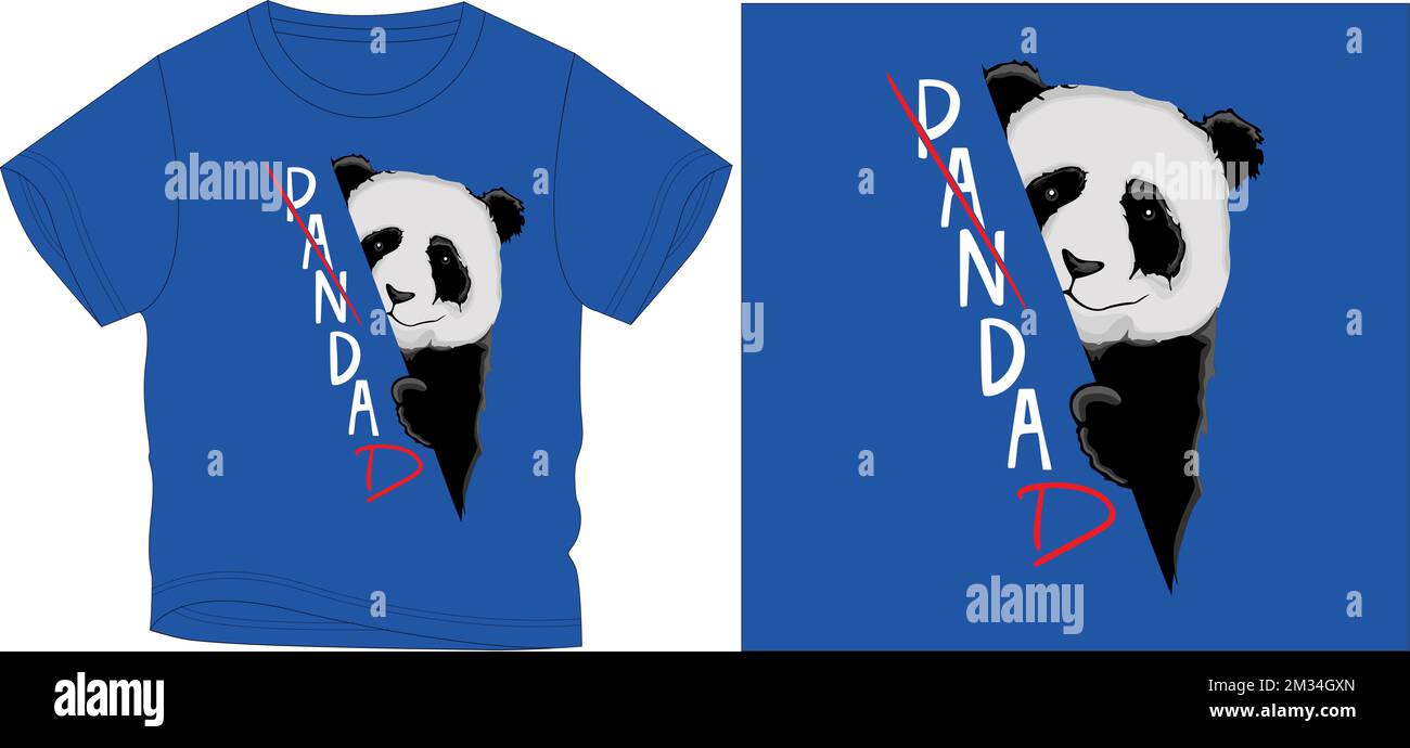 Panda T Shirt Graphic Design Vector Illustration Digital File Stock Vector Image And Art Alamy 