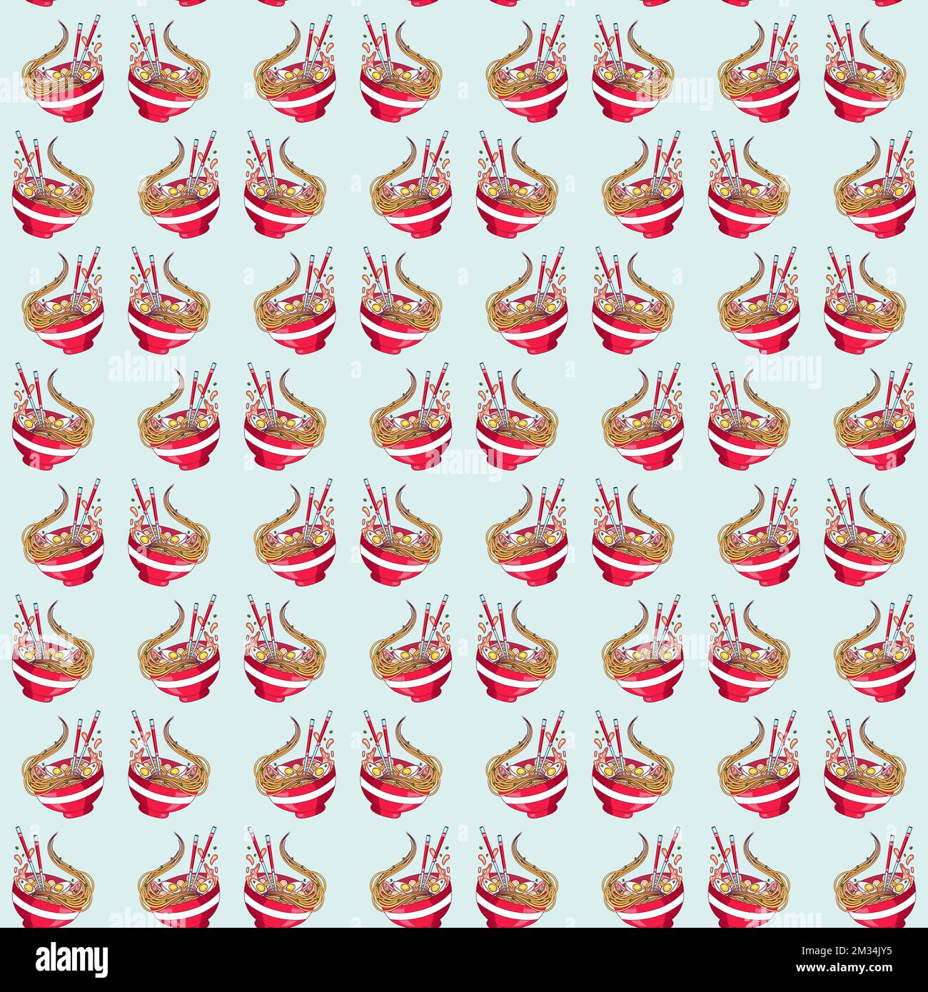Seamless pattern background with bright cute sushi hand drawn doodles ...
