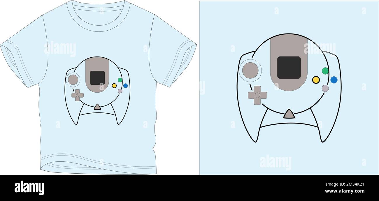 play game t shirt graphic design vector illustration digital file Stock ...