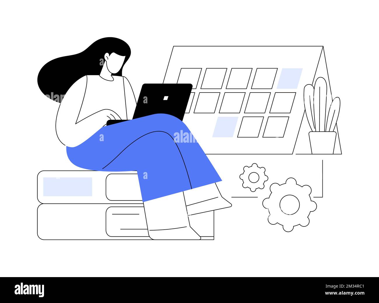 Revision Week Image Revision week abstract concept vector illustration Stock Vector Image ...