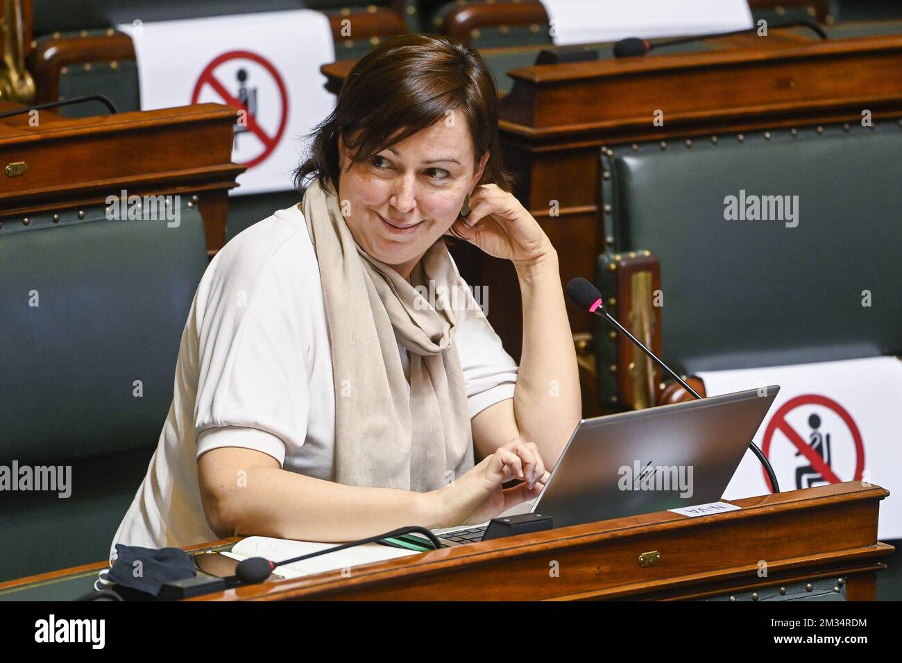 NVA's Yngvild Ingels pictured during a plenary session of the chamber