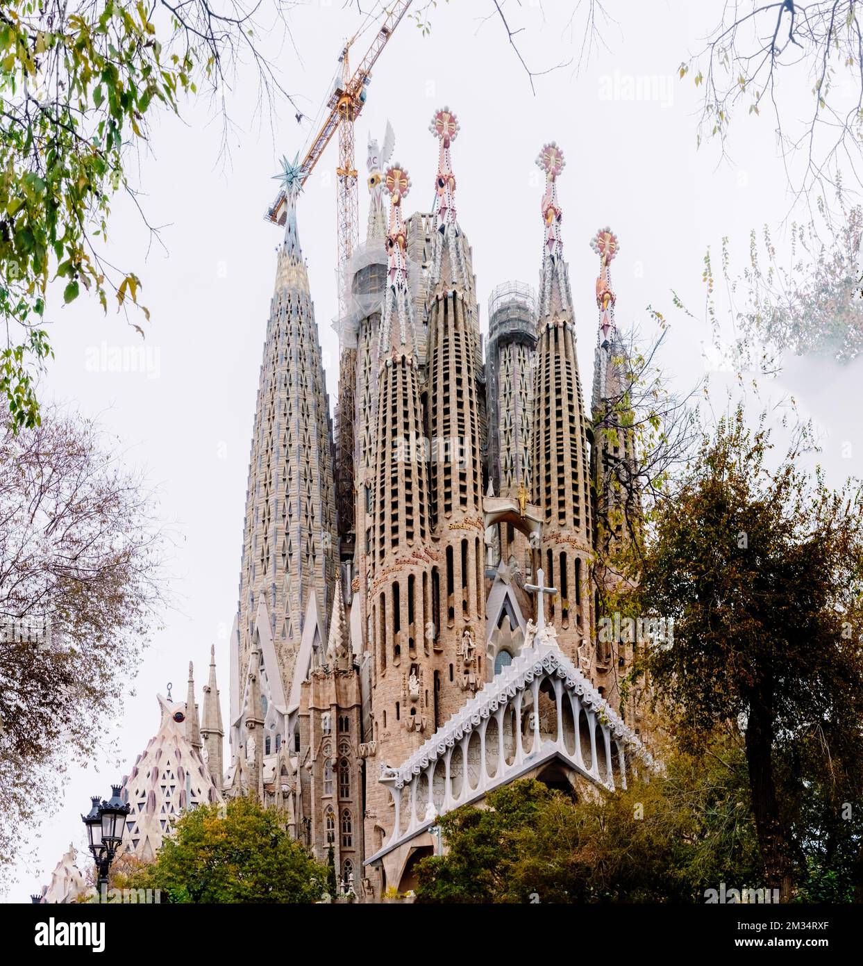 Barcelona, Spain - December 12, 2022: La Sagrada Familia, an unfinished ...