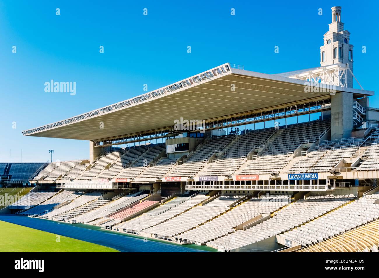 Barcelona , Spain - December 12, 2022: View of the stands of the Lluis ...