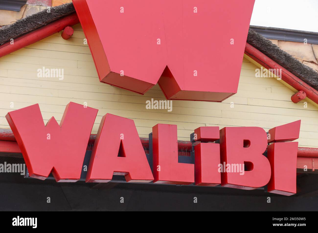 Illustration picture shows the Walibi amusement park, Saturday 08 May 2021, in Wavre. Amusement parks were closed for several months due to the Covid-19 pandemic and can reopen Today. BELGA PHOTO NICOLAS MAETERLINCK Stock Photo
