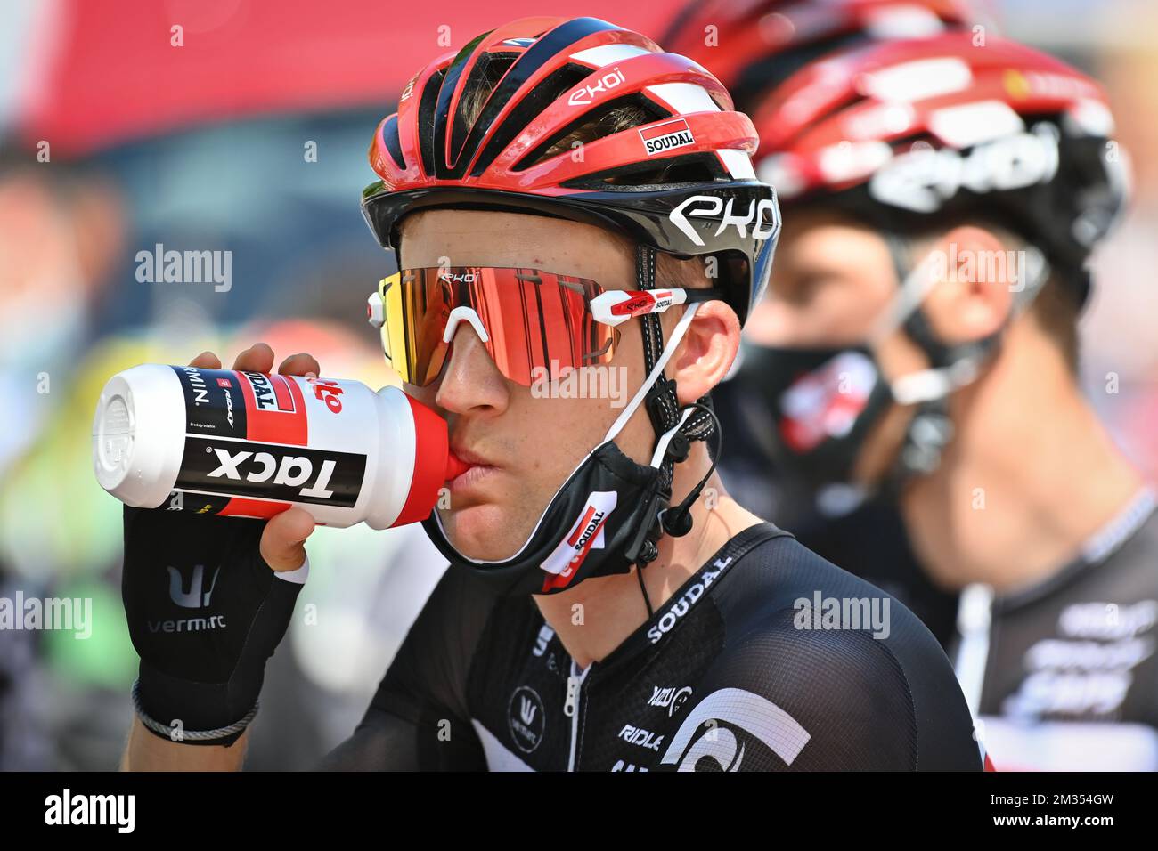 Belgian Tim Wellens of Lotto Soudal at the start of the fifth stage of the 73rd edition of the Criterium du Dauphine cycling race, 174,5km from Saint Chamond to Saint-Vallier, France, Thursday 03 June 2021. BELGA PHOTO DAVID STOCKMAN Stock Photo