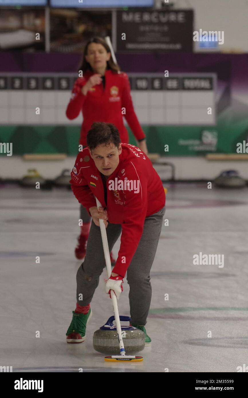 Dumfries, Scotland, 3 December 2022. Paulius Rymeikis playing for