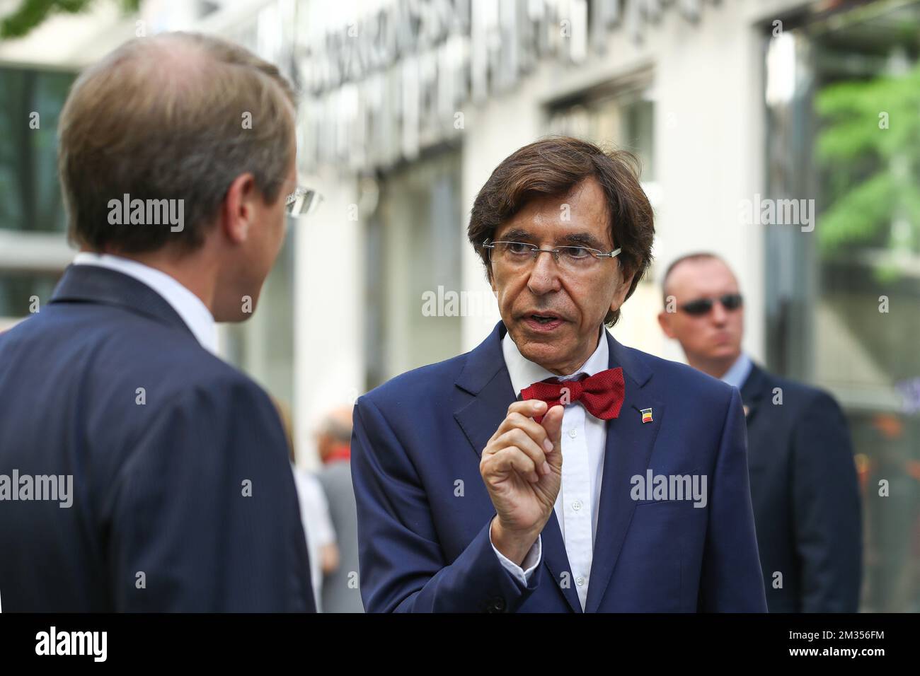 Walloon Minister President Elio Di Rupo pictured in between diplomatic meetings in Luxembourg, Wednesday 16 June 2021 in Luxembourg, the Grand Duchy of Luxembourg. The meeting focus on bilateral politic and economic relations and cross-boarders cooperation. BELGA PHOTO VINCENT LESCAUT Stock Photo