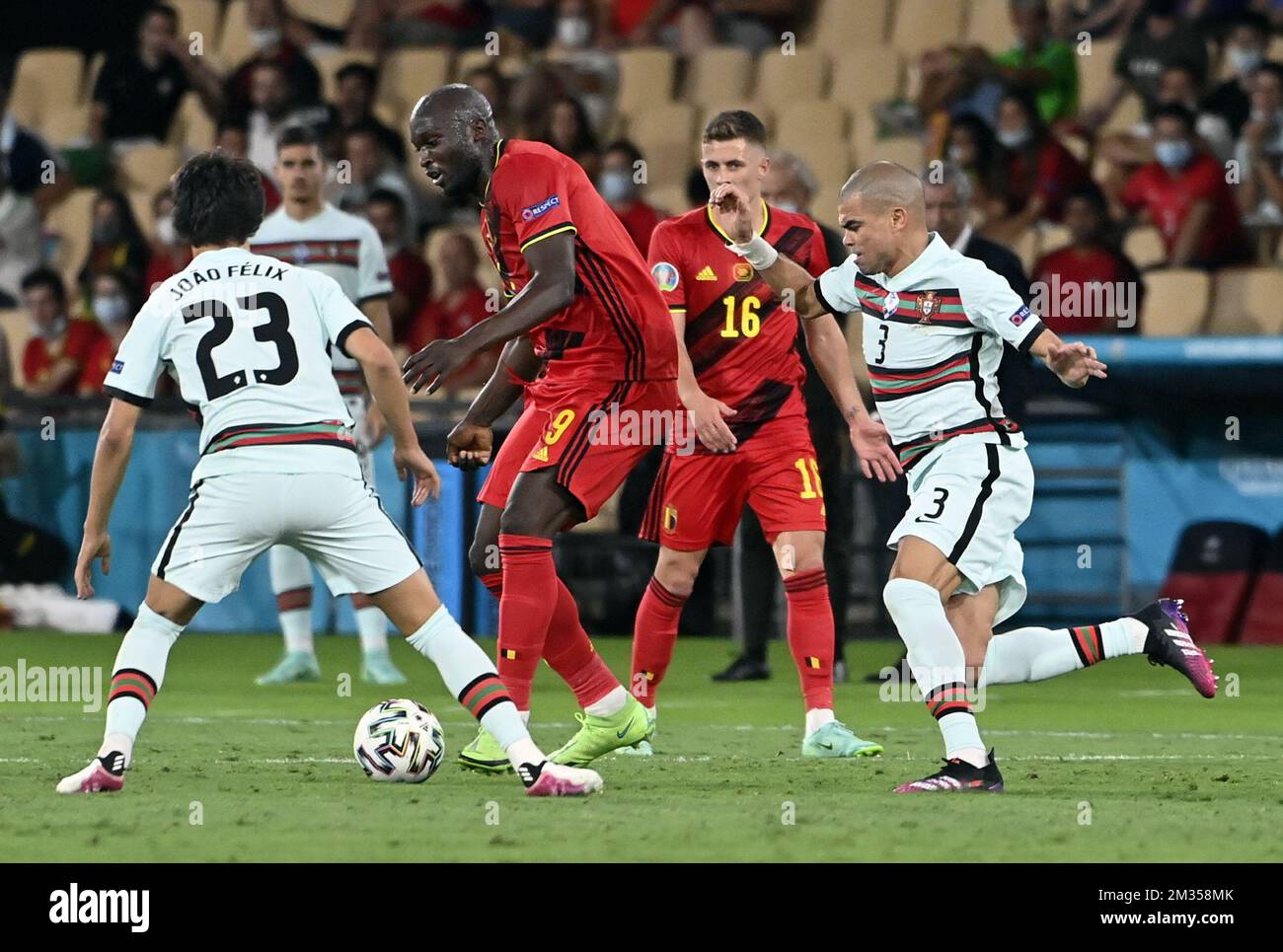 Portugal's Joao Felix, Belgium's Romelu Lukaku, Belgium's Thorgan ...