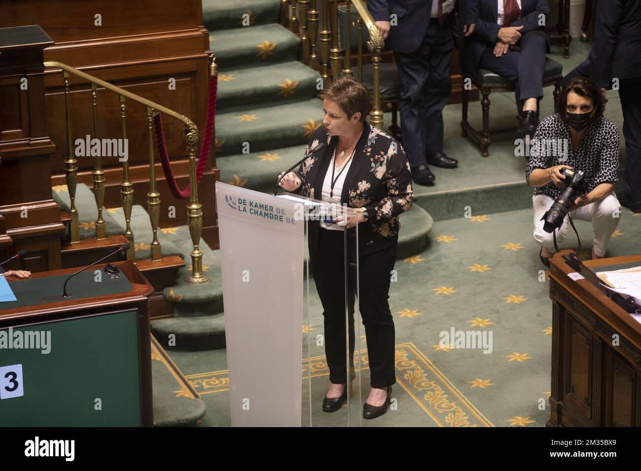 Vlaams Belang's Annick Ponthier pictured at a plenary session of the ...