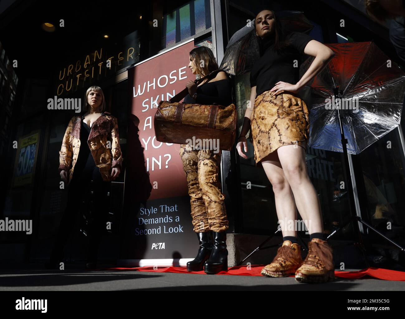 New York, United States. 13th Dec, 2022. Models wear fashion outfits