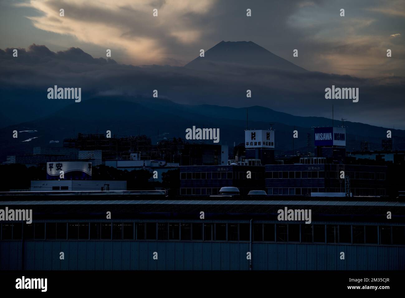 Illustration picture shows Mount Fuji, near the Speedway cycling venue, ahead of the 'Tokyo 2020 Olympic Games' in Tokyo, Japan on Tuesday 20 July 2021. The Summer Olympics are taking place from 23 July to 8 August 2021. BELGA PHOTO JASPER JACOBS Stock Photo