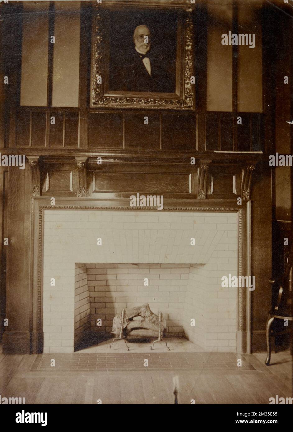 Granville Public Library , Public libraries, Interiors, Fireplaces