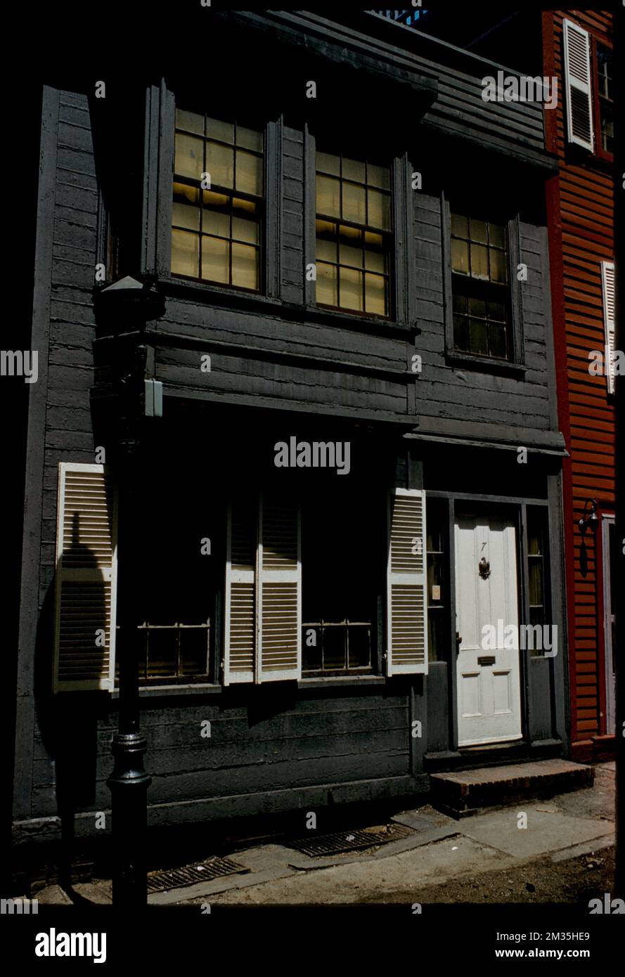 Gray clapboard building, Boston , Buildings. Edmund L. Mitchell
