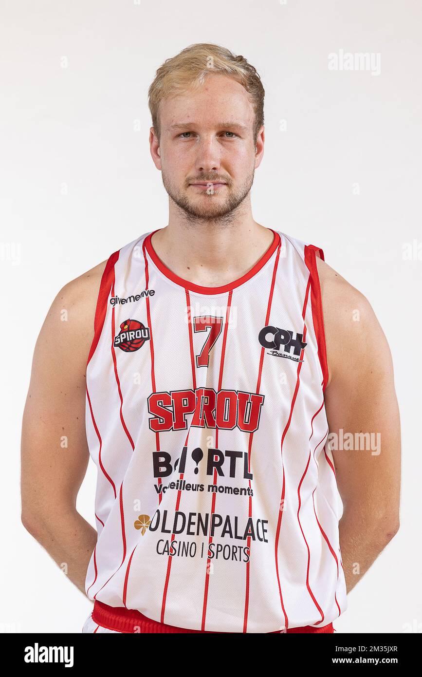 Spirou's Tim Lambrecht poses at a photoshoot of Belgian Basketball team  Spirou Charleroi, ahead of the 2021-2022 EuroMillions League competition,  Tuesday 24 August 2021 in Charleroi. BELGA PHOTO JAMES ARTHUR GEKIERE Stock  Photo - Alamy