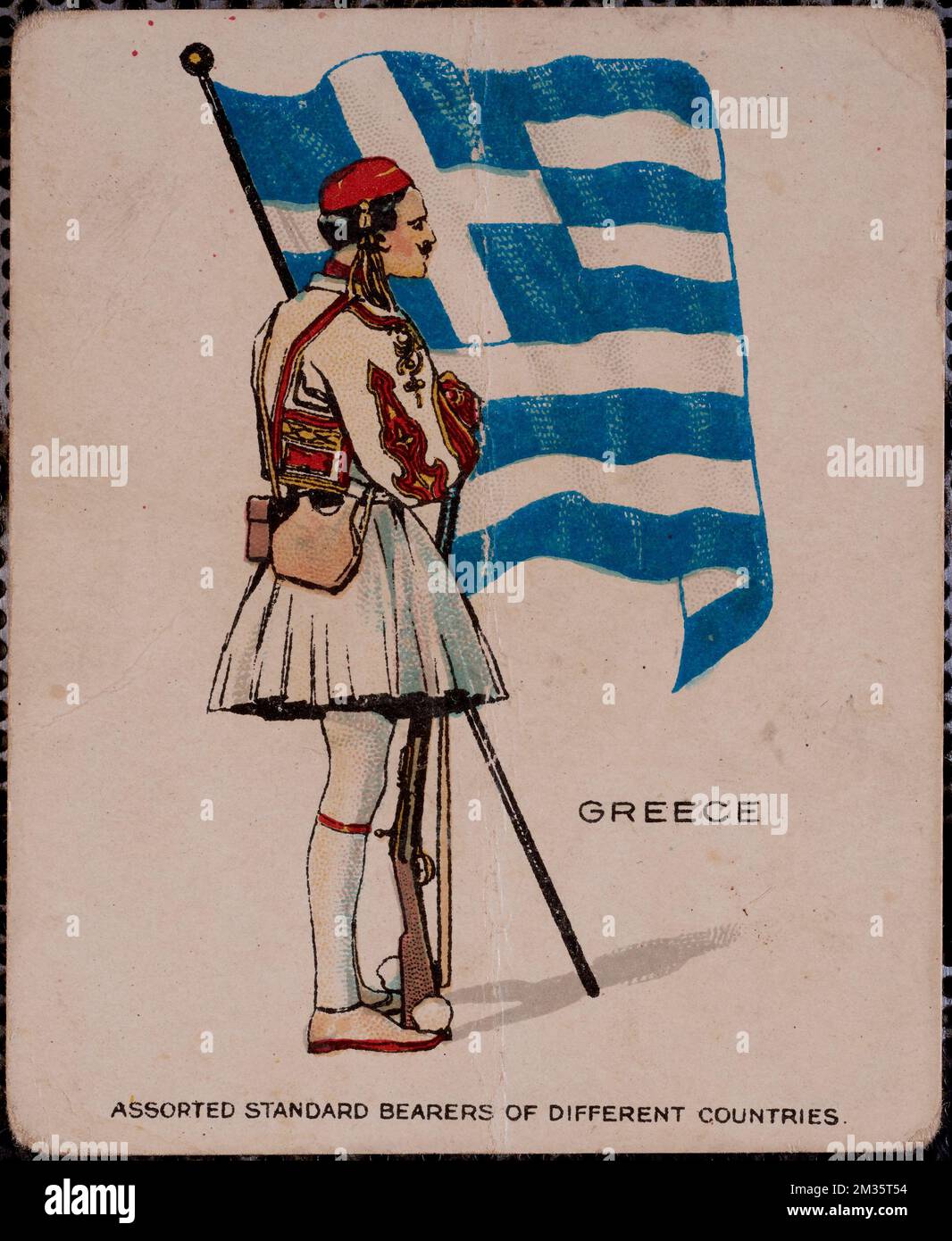 Greece. Assorted standard bearers of different countries , Flags, Flag