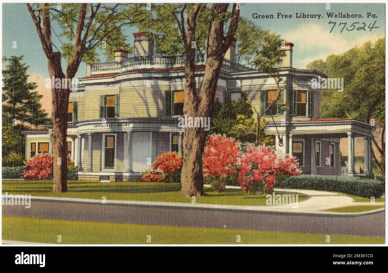 Green Free Library, Wellsboro, Pa. , Public libraries, Tichnor Brothers