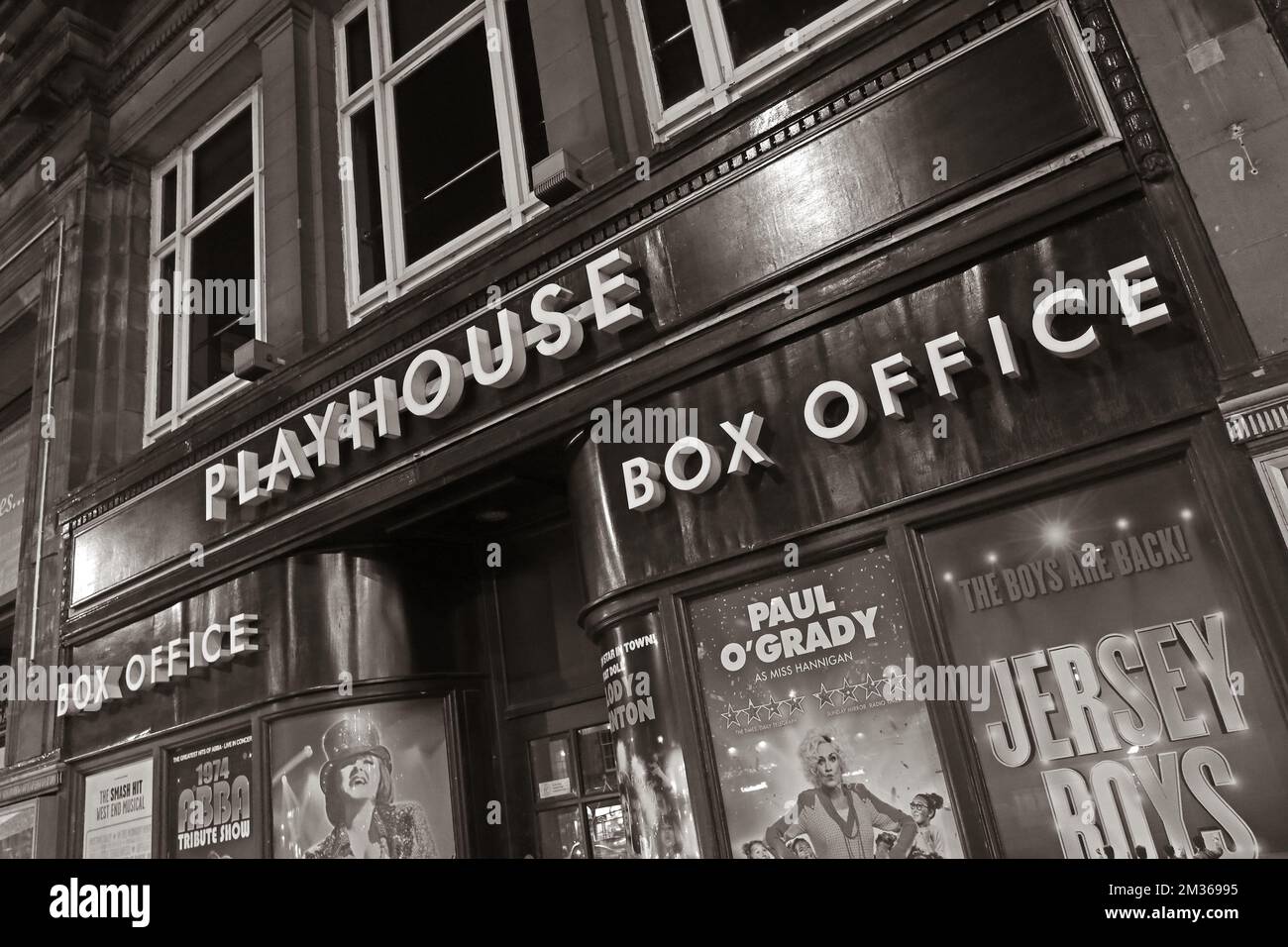 The Edinburgh Playhouse theatre box office, 18-22 Greenside Pl, Edinburgh, Lothian, Scotland, UK,  EH1 3AA Stock Photo