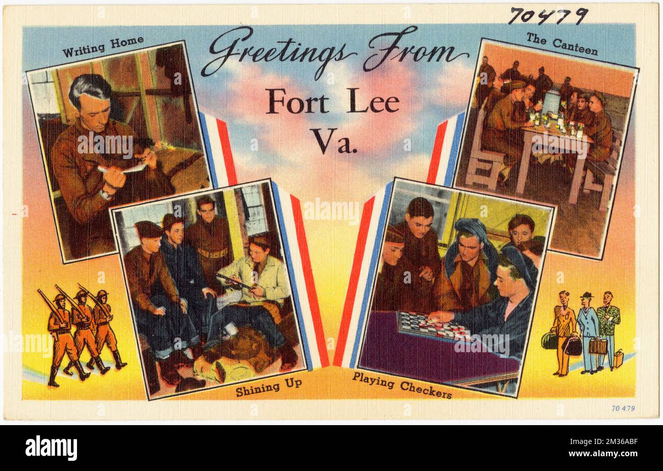 Greetings from Fort Lee, Va. , Military facilities, Tichnor Brothers ...