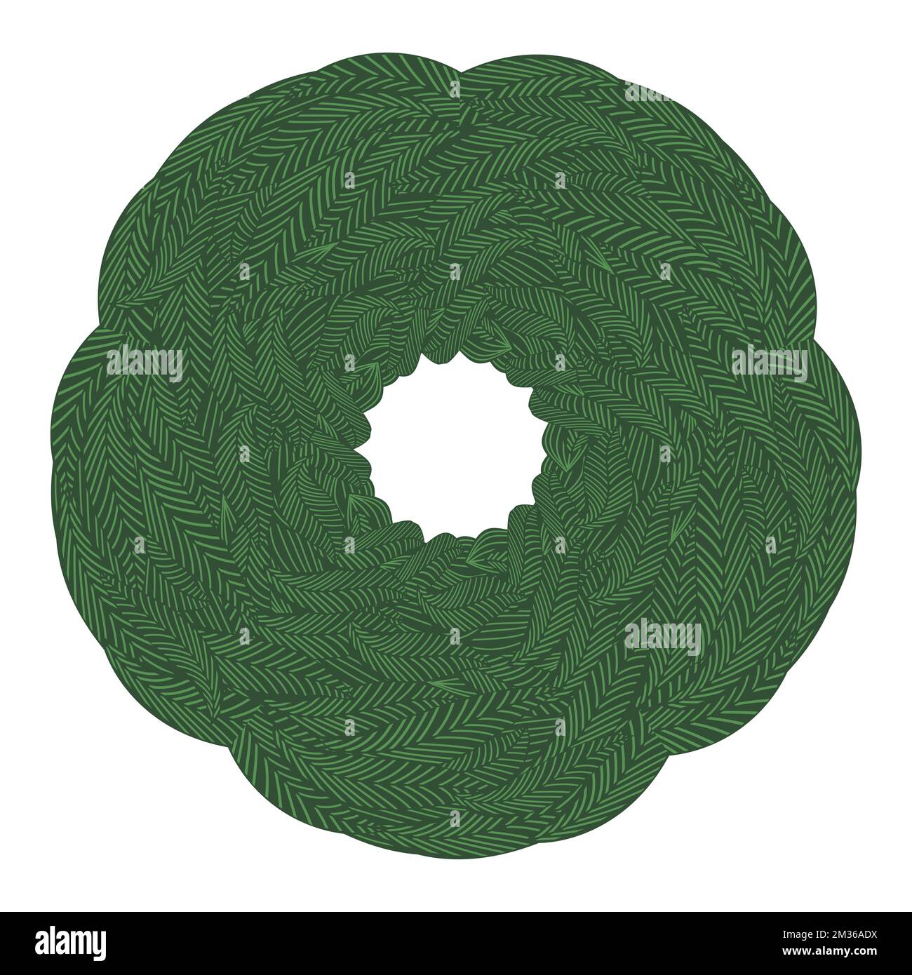 Green Floral Frame Isolated on White Background Stock Vector Image ...