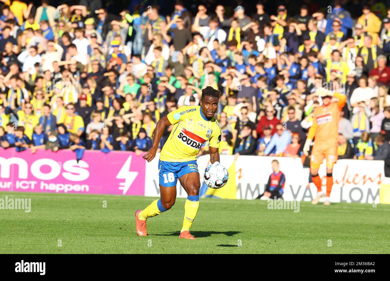 Westerlo's Kouya Mabea pictured during a soccer match between KVC Westerlo and Royal Excelsior Virton, Sunday 24 October 2021 in Westerlo, on day 9 of the '1B Pro League' second division of the Belgian soccer championship. BELGA PHOTO DAVID PINTENS Stock Photo