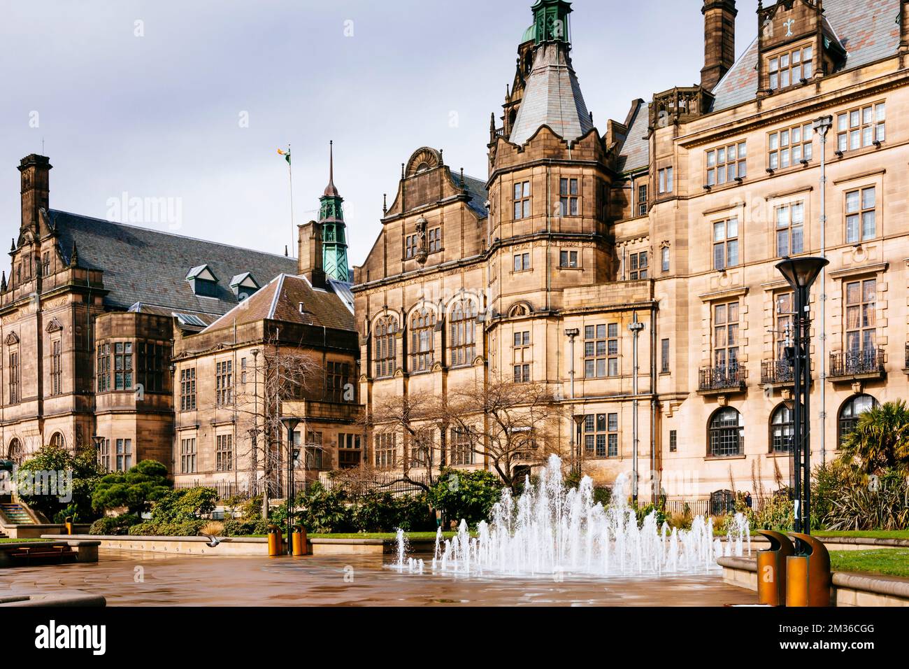 The Peace Gardens is a square in the center of the city of Sheffield
