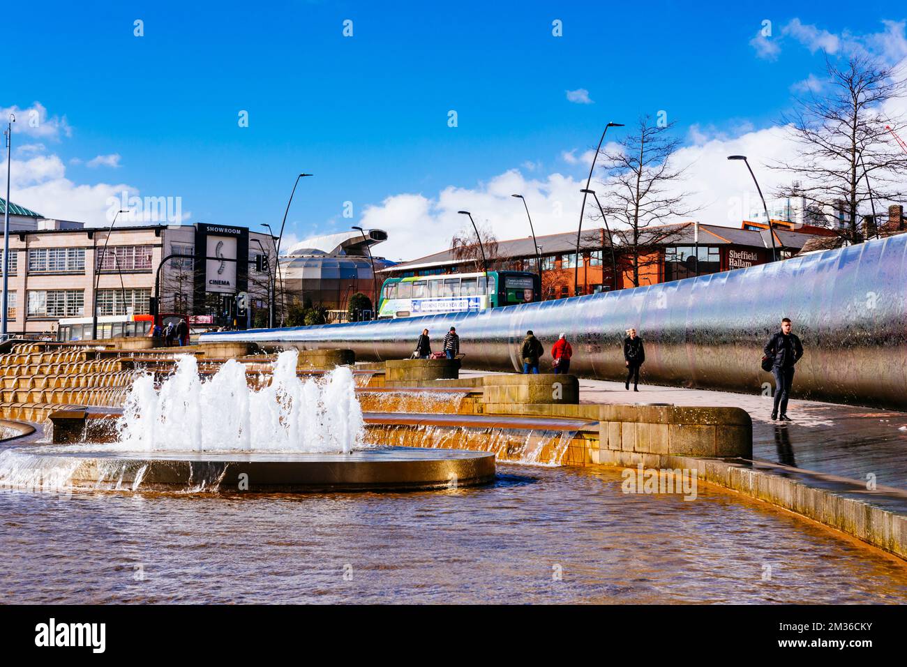 Sheaf Square outside the railway station. Sheffield, South Yorkshire, Yorkshire and the Humber, England, United Kingdom, Europe Stock Photo