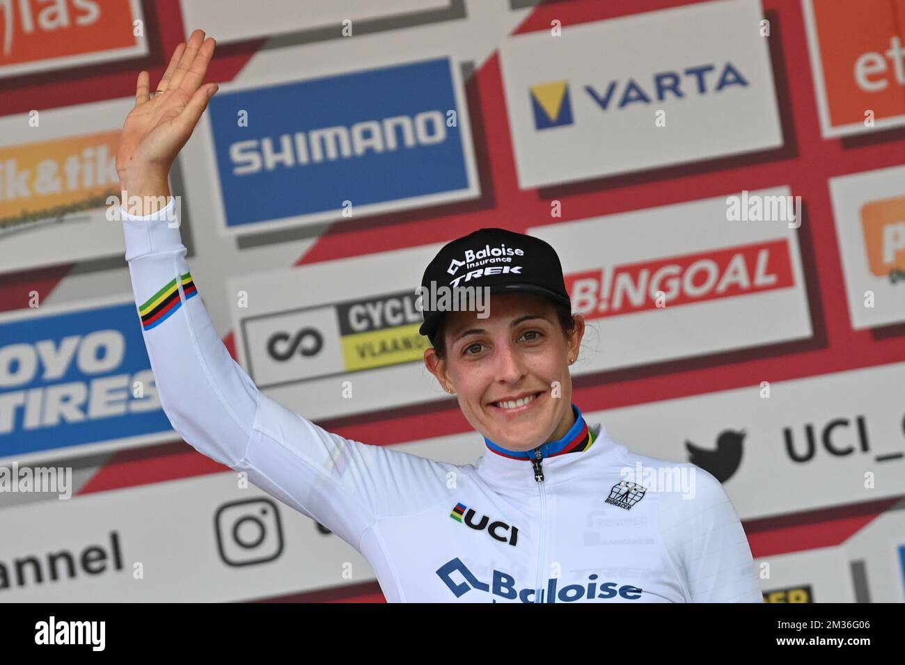 Lucinda Rijk Dutch Lucinda Brand, leader in the overall ranking celebrates on the ...