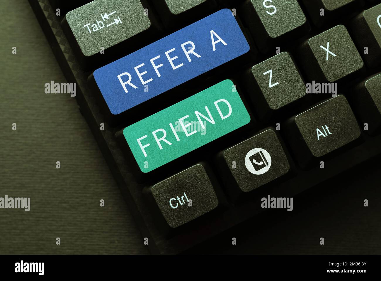 Hand writing sign Refer A Friend. Word Written on Recommendation ...