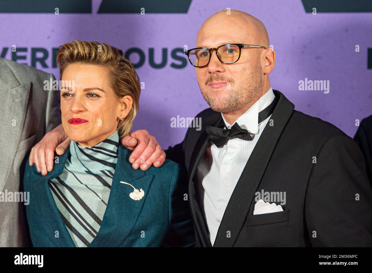 actress Veerle Baetens and director Jeroen Perceval pictured during the