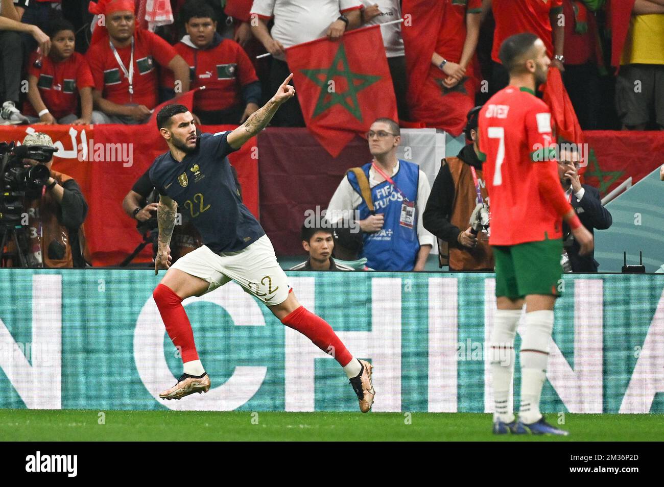 Al Khor, Qatar. 14th Dec, 2022. Lucas Hernandez of France during France