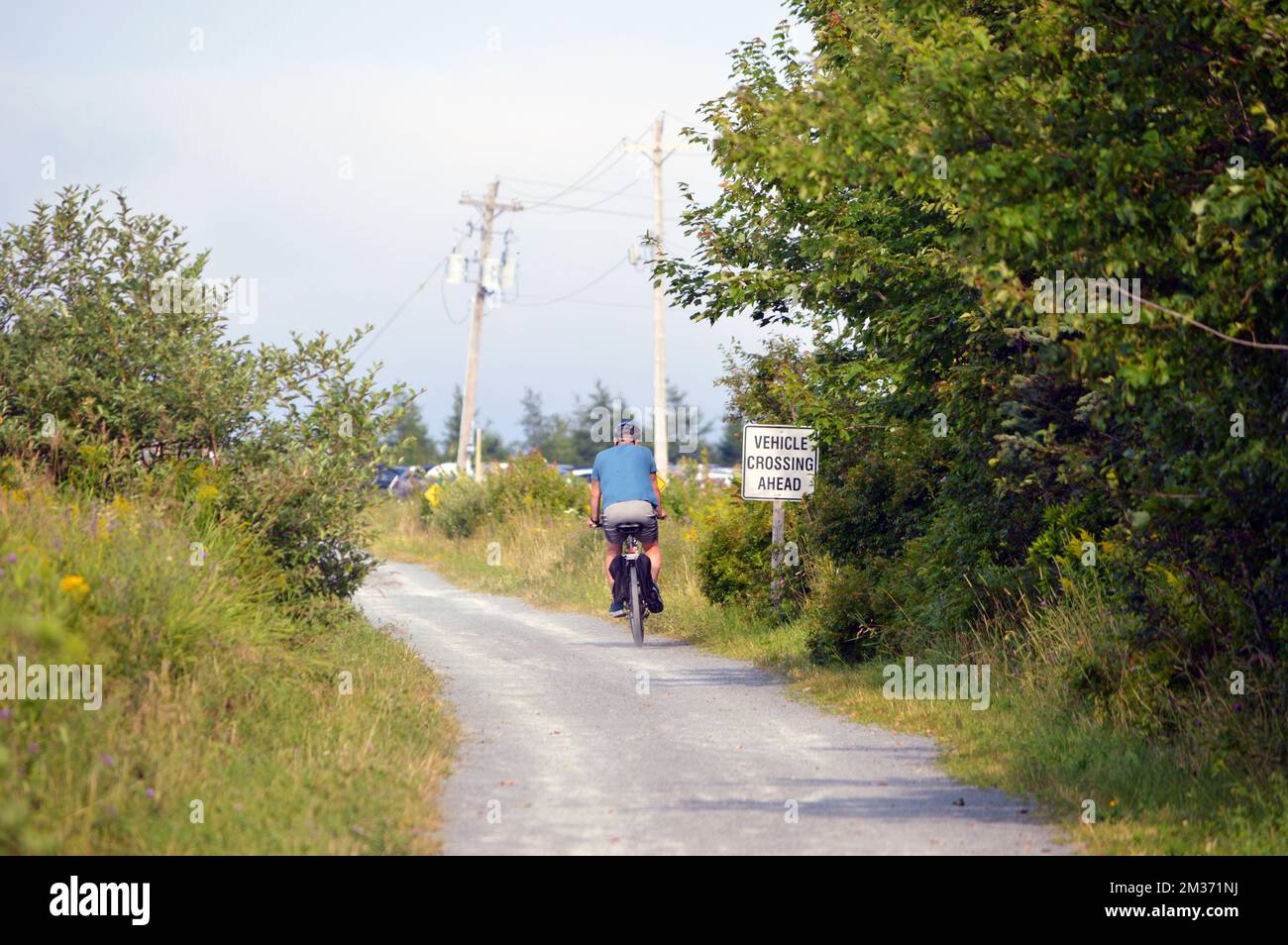 Shearwater Flyer Trail, built along a former railway alignment, in Cole Harbour, Nova Scotia, Canada Stock Photo