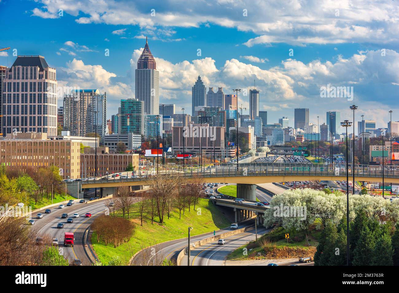Atlanta, Georgia, USA downtown skyline on a spring day. Stock Photo
