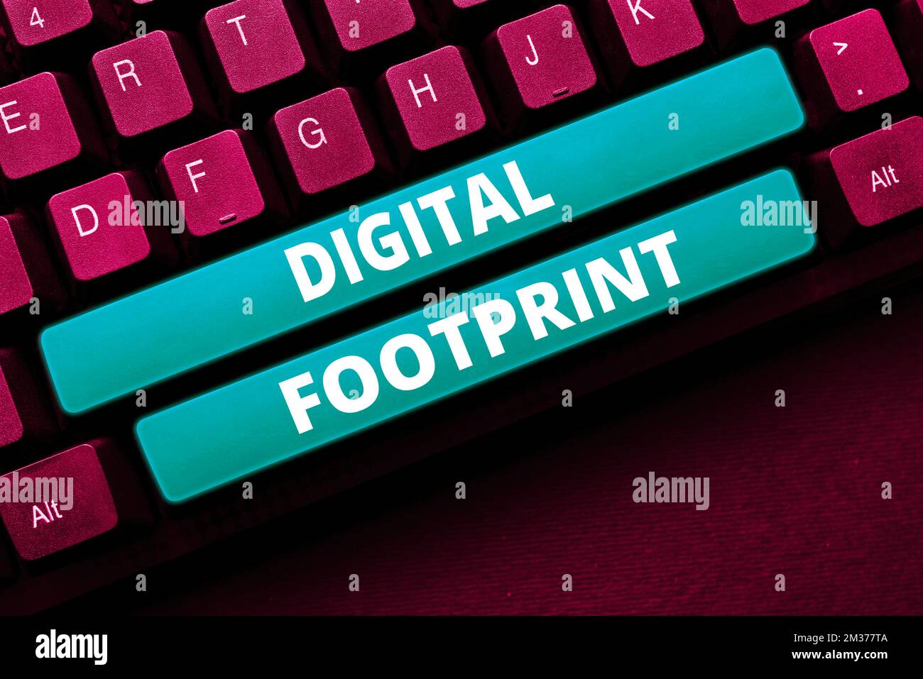 Sign displaying Digital Footprint. Word for uses digital technology to