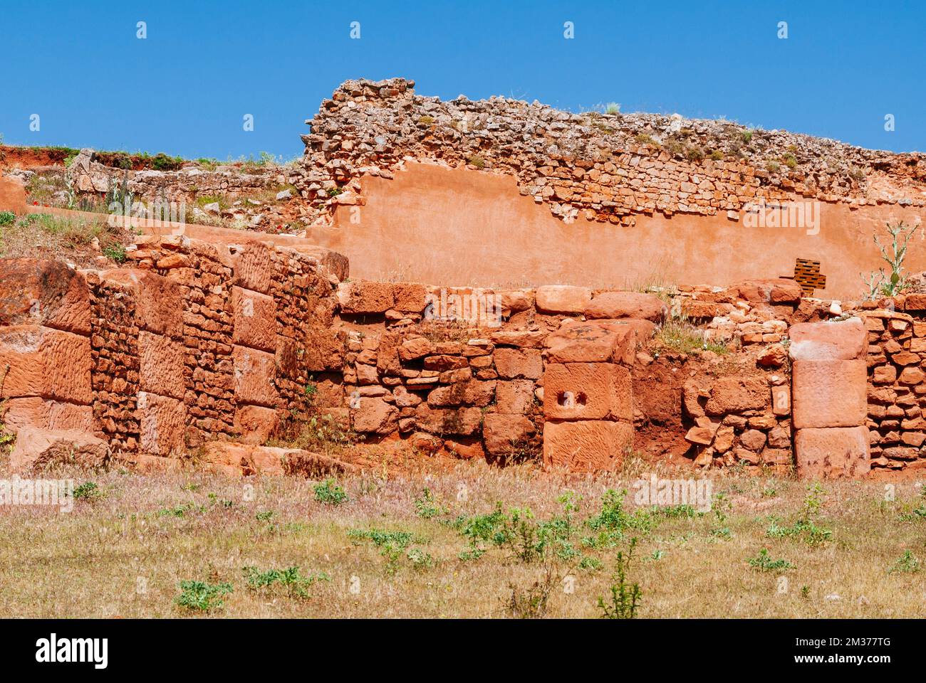 Tiermes Celtiberian-Roman Archaeological Site. Tiermes, Montejo de Tiermes, Soria, Castilla y León, Spain, Europe Stock Photo