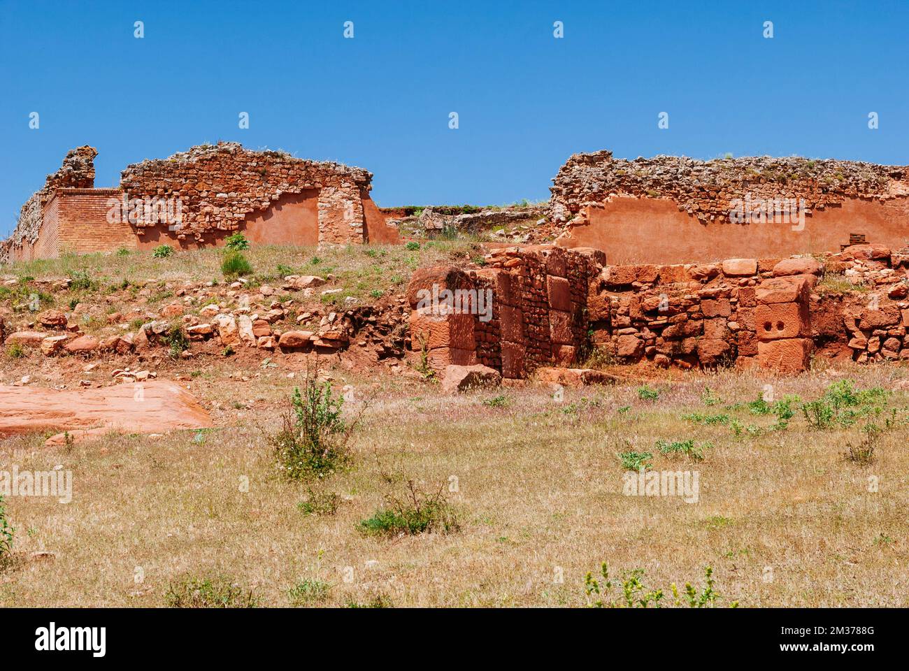 Tiermes Celtiberian-Roman Archaeological Site. Tiermes, Montejo de Tiermes, Soria, Castilla y León, Spain, Europe Stock Photo